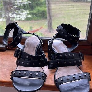 BCBG Black Studded Women's Sandals